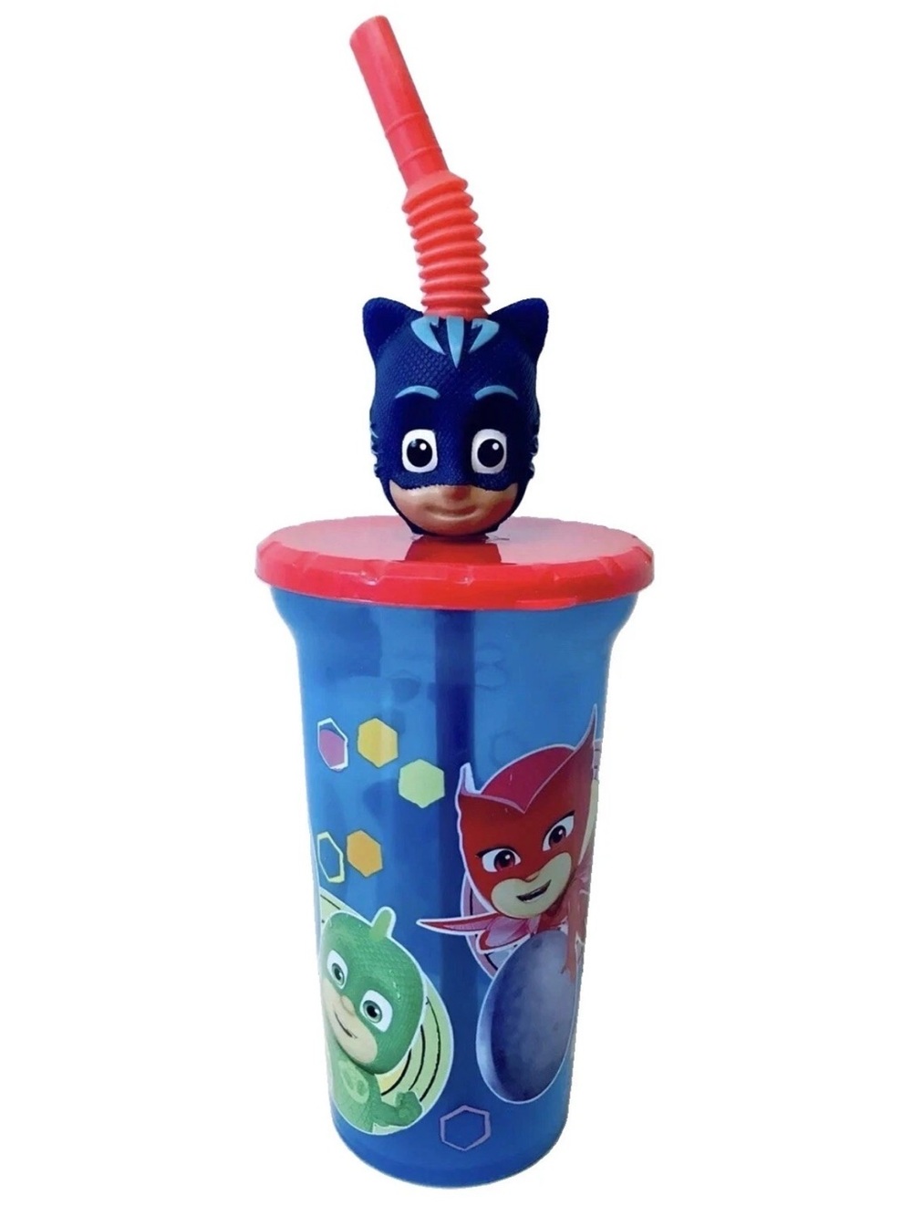 Zak Designs BPA Free PJ Masks Catboy 15oz Buddy Travel Tumbler W/Lid & Straw